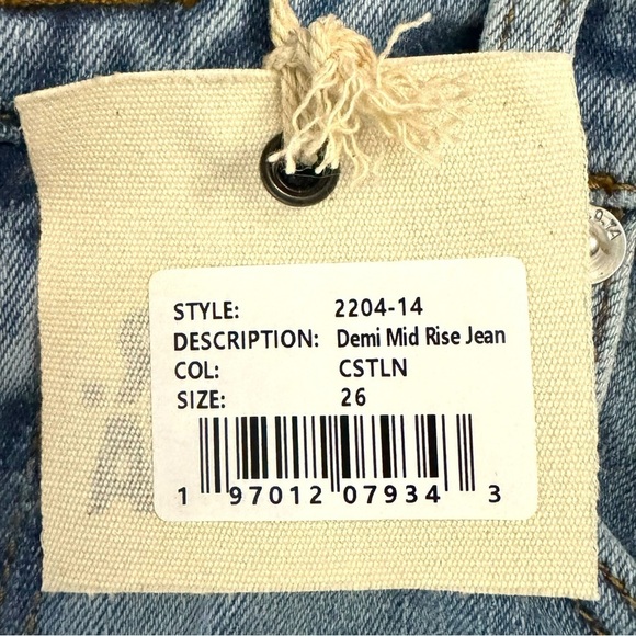 SER.O.YA Demi Mid Rise Flare Leg Denim Blue Jeans Retro 26 - Picture 5 of 16